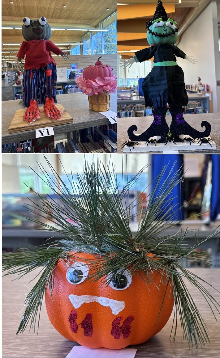 Examples of decorated pumpkins