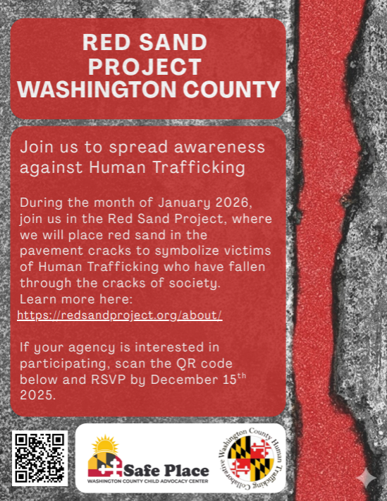 Red flyer with event details.