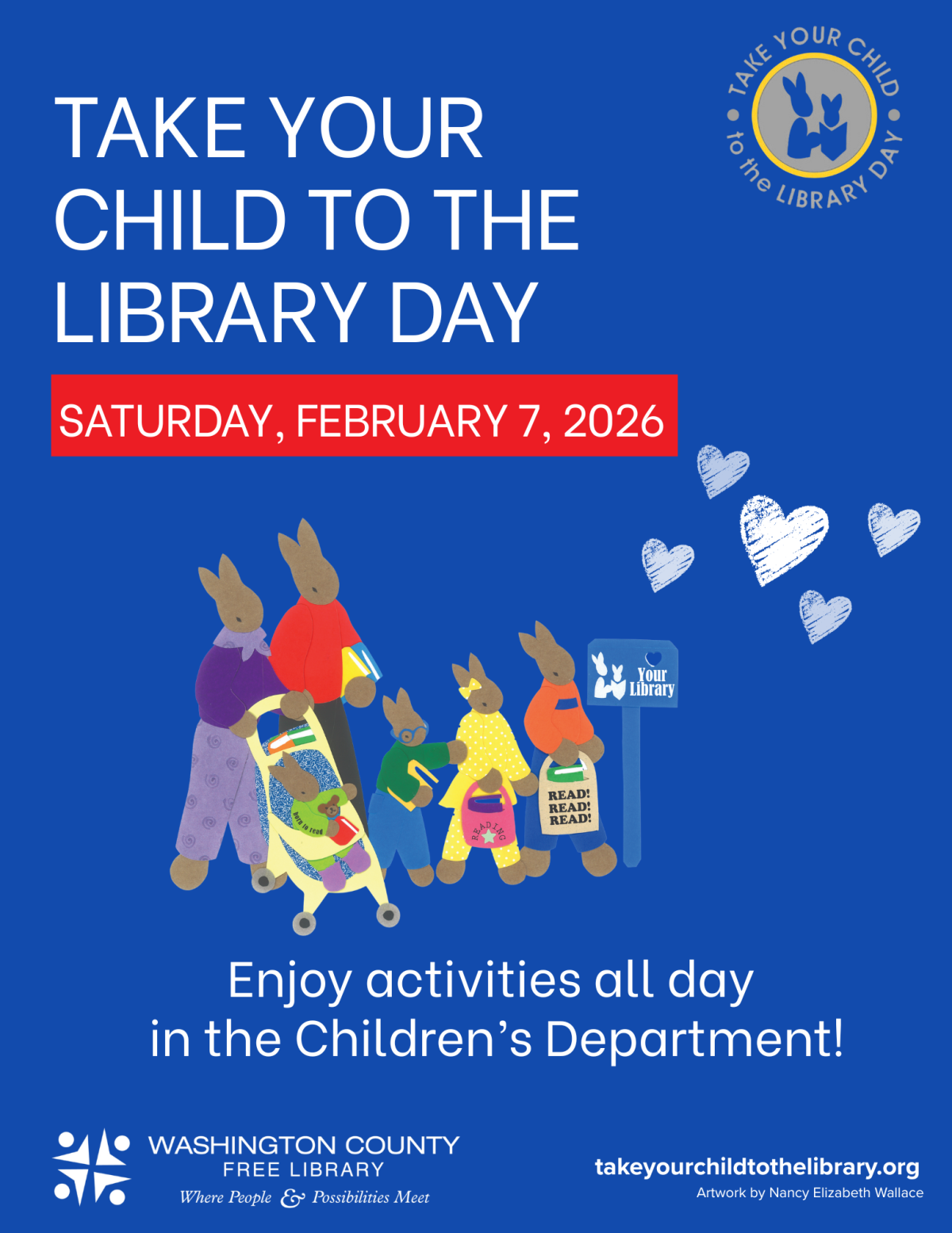 Take Your Child to the Library Day poster